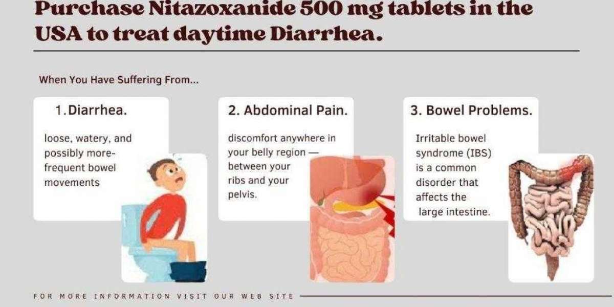 Buy Nitazoxanide 500 mg tablets in the USA to treat daytime Diarrhea.