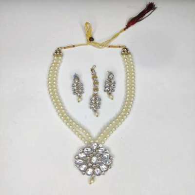 Occasional Gold Plated Kundan Necklace Set With Earrings & MaangTikka for Women Profile Picture