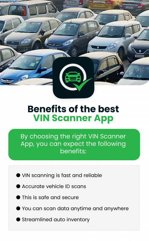Benefits of the best VIN Scanner App | VIN Report for Used Car Sale
